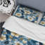 Blue Coastal Harmony Floral Pattern IX - Ensemble de housse de couette à motif floral-1180939242