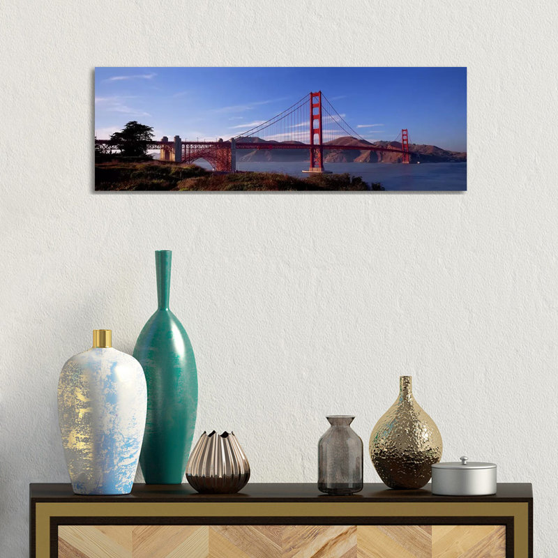 Golden Gate Bridge San Francisco California USA - Wrapped Canvas Panoramic Print, 30.48 cm H x 91.44 cm W x 1.91 cm D