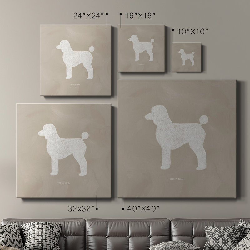 Poodle Cuts III - Toile tendue avec châssis de qualité supérieure - prête à être accrochée