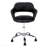Black Leather Look Chrome Metal Office Chair, Adjustable Height, Swivel, Ergonomic, Armrests, Computer Desk Work, Contemporary Modern
