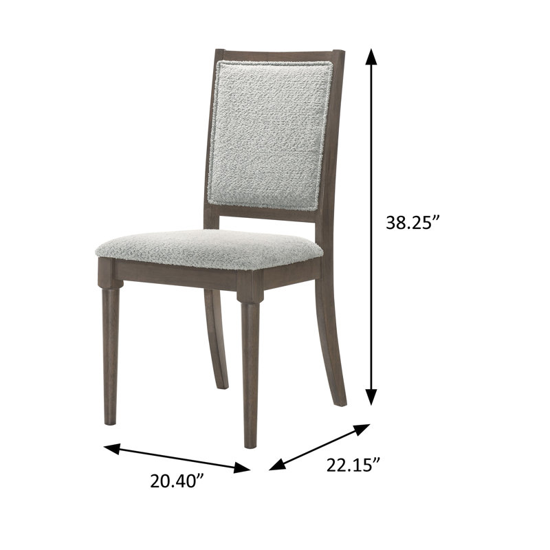 Chaise d'appoint de salle à manger moderne Mid-Century l 20,4 po, brun foncé
