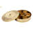Handmade Fine Quality Brass Spice Box – 7-Compartment Masala Storage Organizer with Spoon & Lid, 7-Inch Round Kitchen Décor