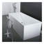 Baignoire carrée autoportante à surface solide