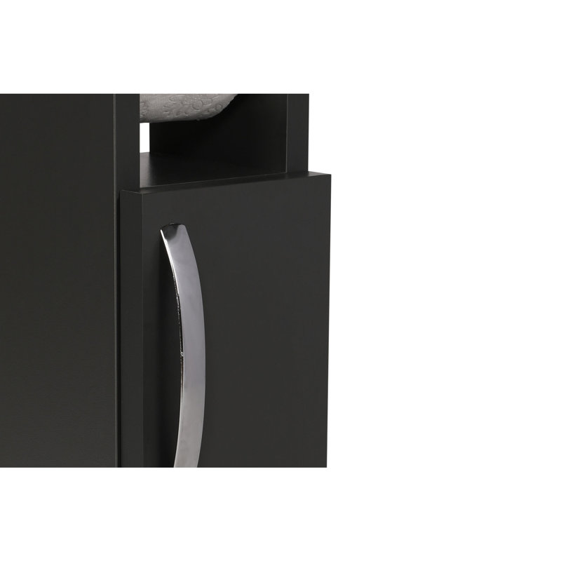 Modern Bathroom Cabinet, Anthracite Color, 5.9 x 25.6 x 4.7 inches | 100% Melamine Coated Particle Board, Thickness: 0.7 inches | Wall-Mounted Design with Numerous Shelves, Stylish & Functional Storage Solution