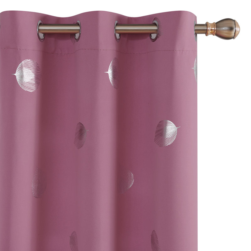 Víctor Room Darkening Curtain Pair, Pink, 42" W x 53" L