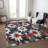 Machine Washable Indoor/Outdoor Xhevrie Navy Rug-1398099511