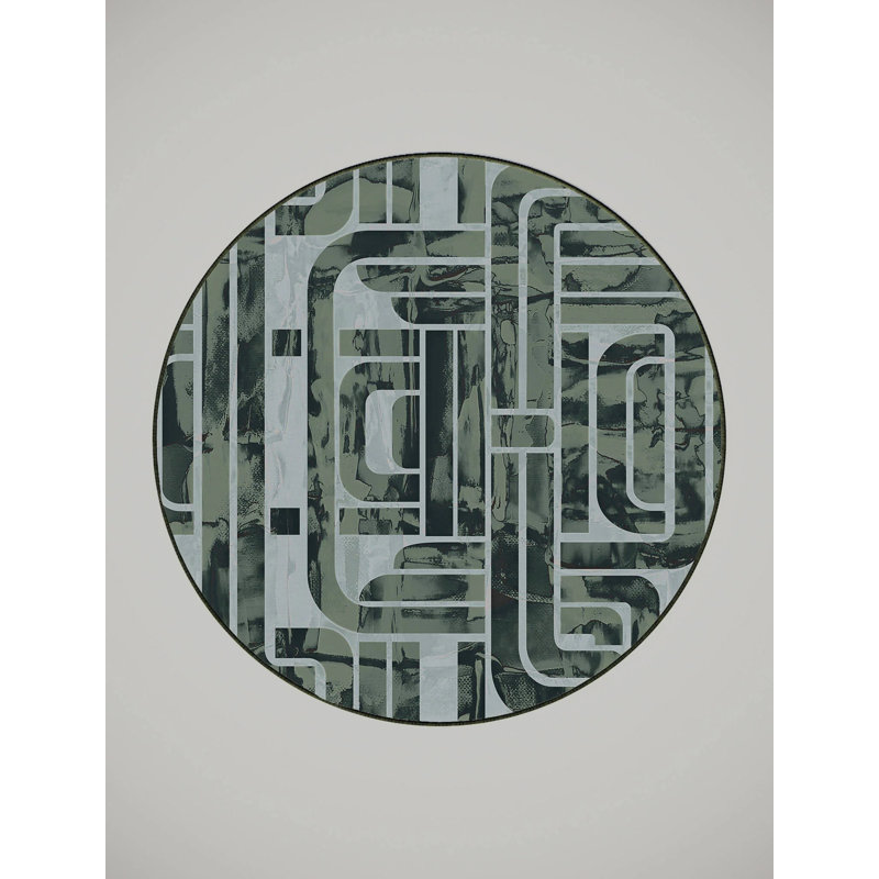 Veasna Washable Abstract Indoor Rug, Round 8'