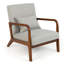 Chaise d'appoint moderne avec structure en bois d'hévéa et coussin lombaire-1296754621