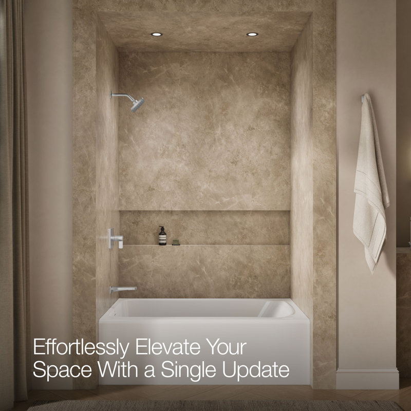 Parallel Bath and Shower Trim Set, Polished Chrome