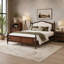 Base de lit tapissier en bois massif-1182776817