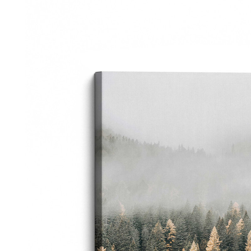 «Foggy Forest Reflection», reproduction sur toile tendue, Toile tendue, H 12 po x l 8 po x P 1,25 po