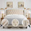 Upholstered Wingback Platform Bed, Bed Frame with Nailhead Trimmed Wingback and Button-Tufted-886749555-886749565