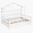 Cincinnatus Wooden House Bed with Trundle and Shelf-659941600-659941601