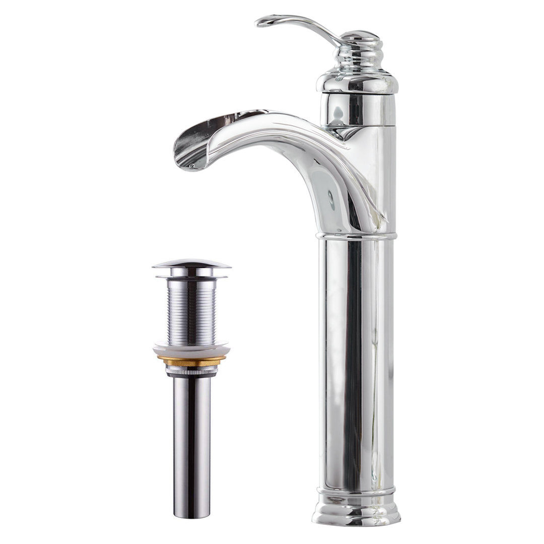 Single Hole Bathroom Faucet with Drain Assembly VIBRANTBATH 