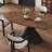 Solid wood multi-layer board dining table set-669171797-669171785