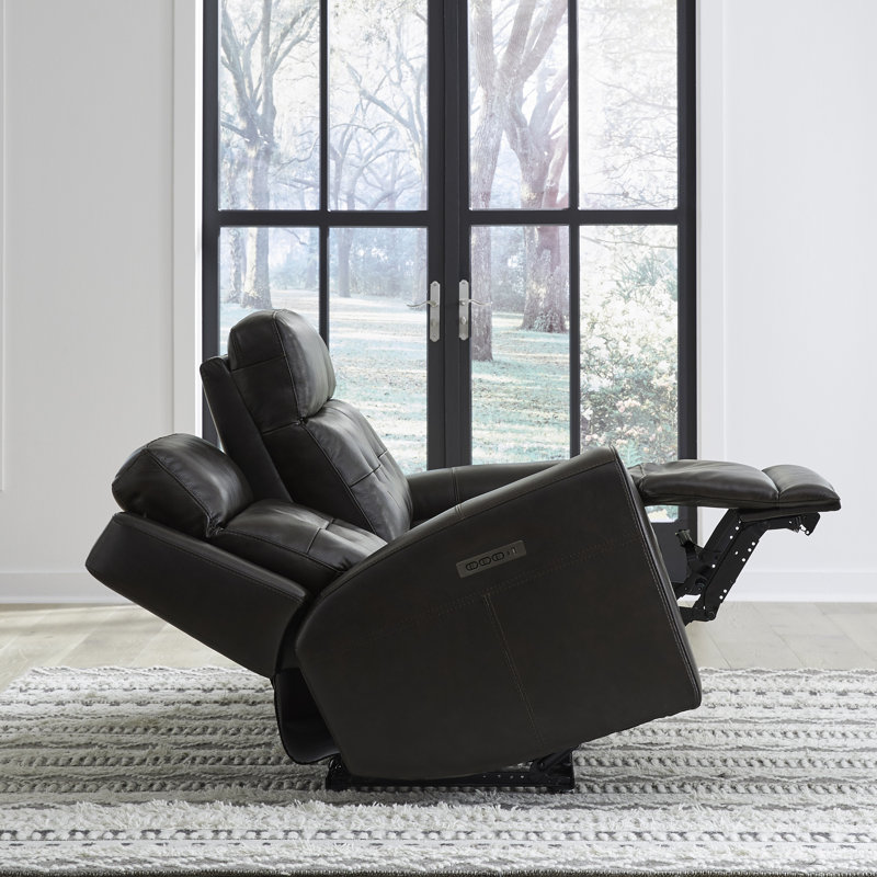 Iavor Leather Power Reclining Sofa, lavor Beige Leather Match