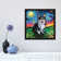 Tri-Color Corgi Night by Aja Trier - Floater Frame Painting on Canvas