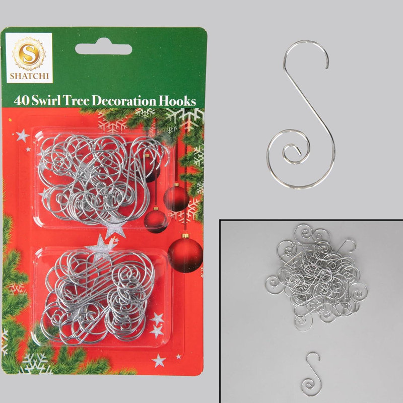 35cm PVC No Holiday Shaped Ornament, Silver