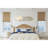 Coastal Decorative Surfboard Wall Decor for Living Room; Contemporary Wave Design Overlaid On Light Wood-220364218