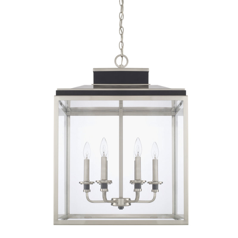 Lustre carré de style bougie à 6 lumières Simons