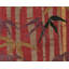 Bamboo Floral Area Rug in Gray/Red-10214051