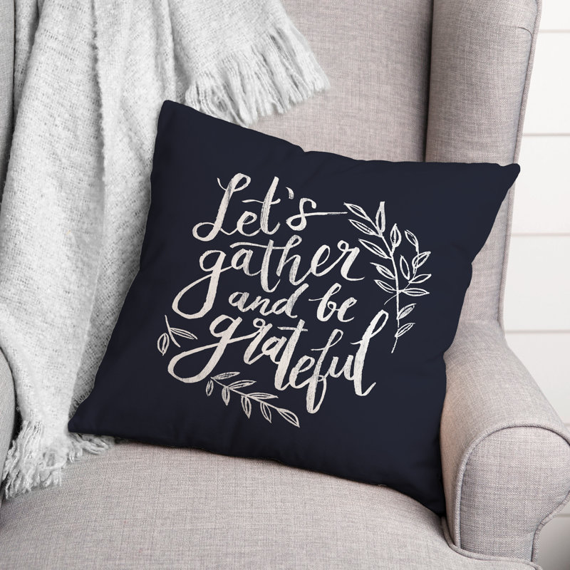 Outdoor Reversible Throw Pillow, Bleu marine, H 18 po x l 18 po