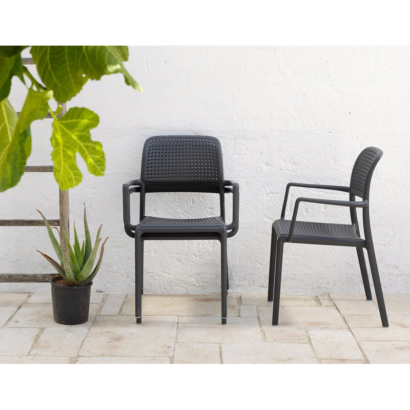 Bora Outdoor Dining Armchair, Dove Gray