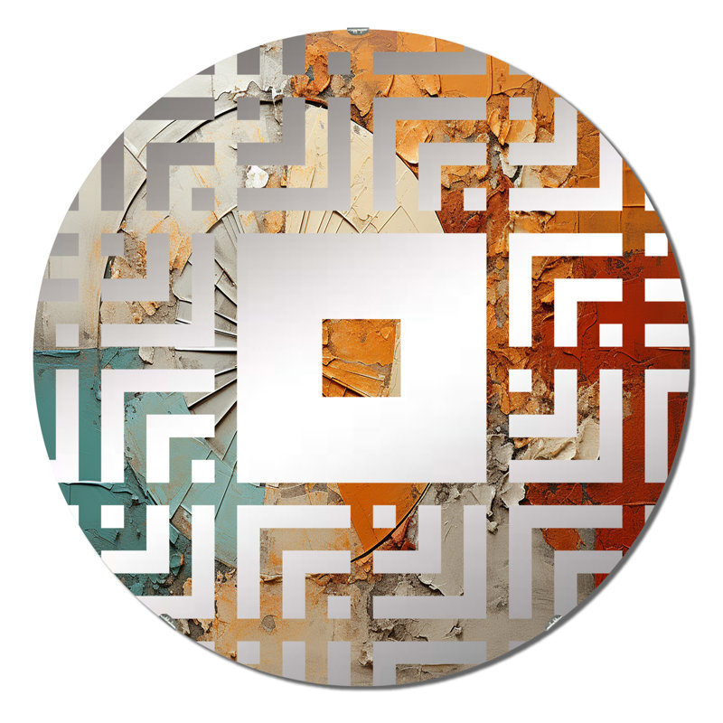 Carmino - Miroir mural carré, 23,6 po x 23,6 po