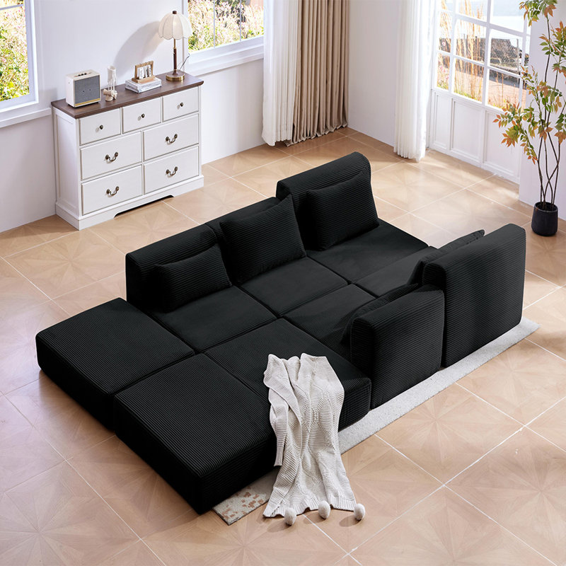 Modular Sectional Sofa (Black)
