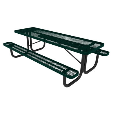 Table de pique-nique rectangulaire de 2,4 m (8 pi), vert foncé texturé
