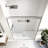 50" - 54" W x 70" H Double Sliding Semi-Frameless Shower Door with 1/4" (6mm) Crystal Clear Tempered Glass-107510520
