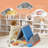 Bentura Kids Couch Sofa, 12 Pcs Velvet Modular Toddler Couch, Freely Removable Kids Chair Sofa for Playing, Creativity, Sleeping, Versatile Fold Out Baby Play Couch Set for Playroom, Bedroom Furniture-1967791958