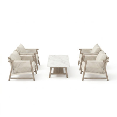 Naomie 8-Person Acacia Patio Seating Group
