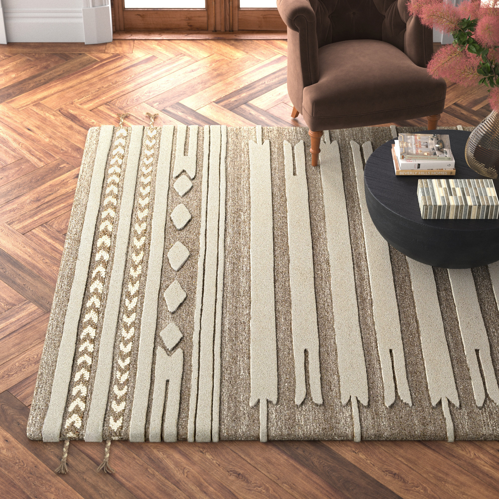 Lumia Handmade Wool Rug, Rectangle 9' x 12'
