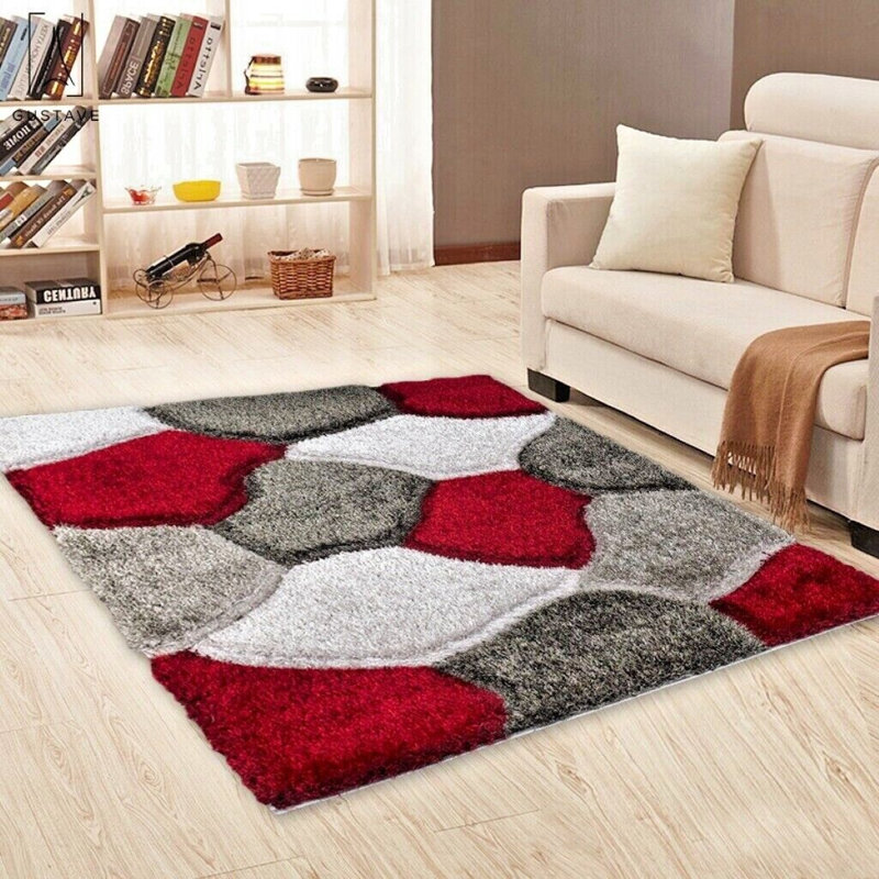 Ayokunmi Geometric Shag Area Rug, Rectangle 200 x 290cm