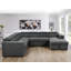 Canapé-lit modulaire surdimensionné de 123 po avec divan-lit en U et méridienne avec rangement-105788077