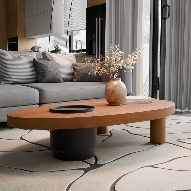 Versatile Mobile Bamboo & Glass Side Table