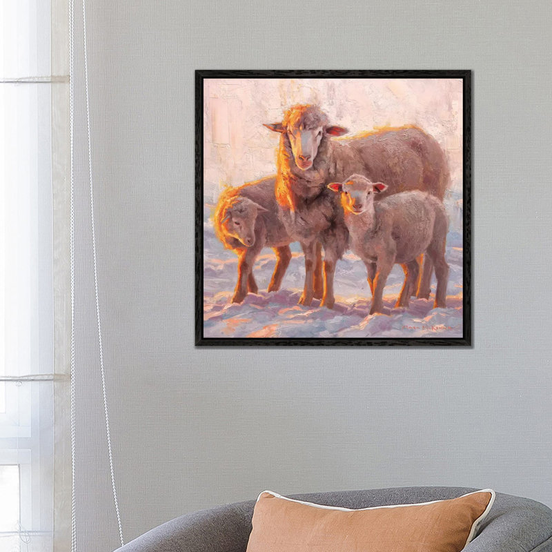 Sundown by Mark McKenna - Painting on Canvas, 66.04cm H x 66.04cm W x 3.81cm D, Black Framed