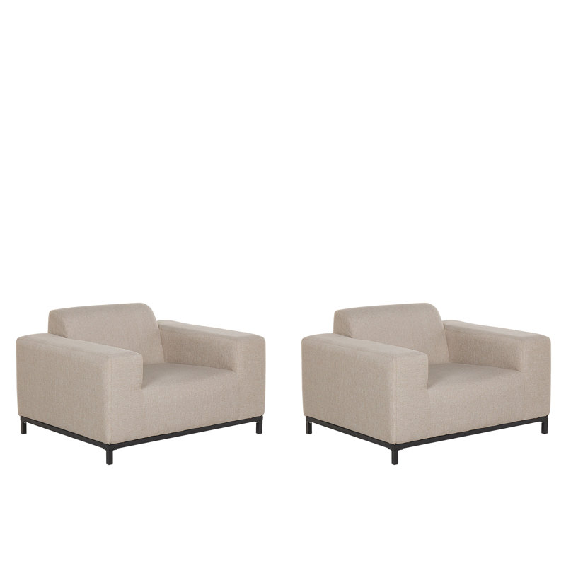 Upholstered Armchair, Beige