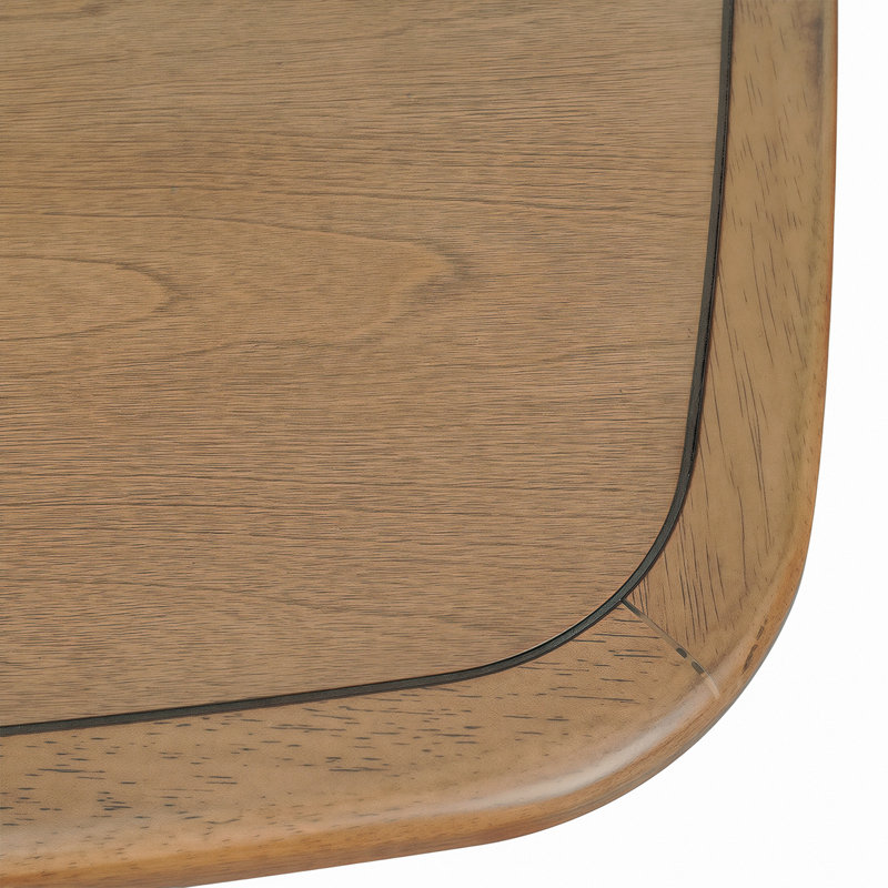 Table de salle à manger moderne en bois avec tablette de rangement