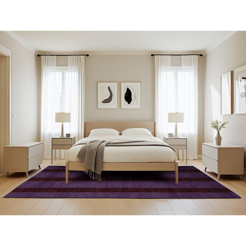 Tapis mauve lavable à la machine, Rectangle 5 pi x 8 pi