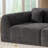 Modern Curved Sectional Couch For Living Room, Cloud Modular Sofa Boneless Lounge Sofa, 3-seater Compressed Couch With 3 Pillows