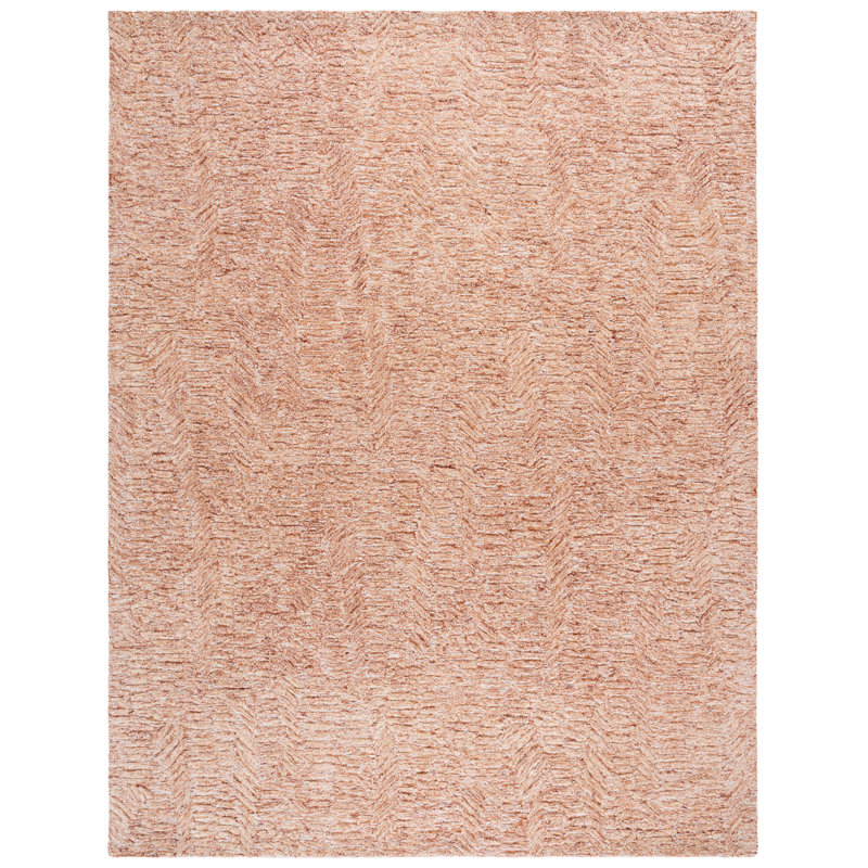 Wendelina Pine Hand Tufted Wool & Cotton Abstract Rug, Rectangle 8' x 10'