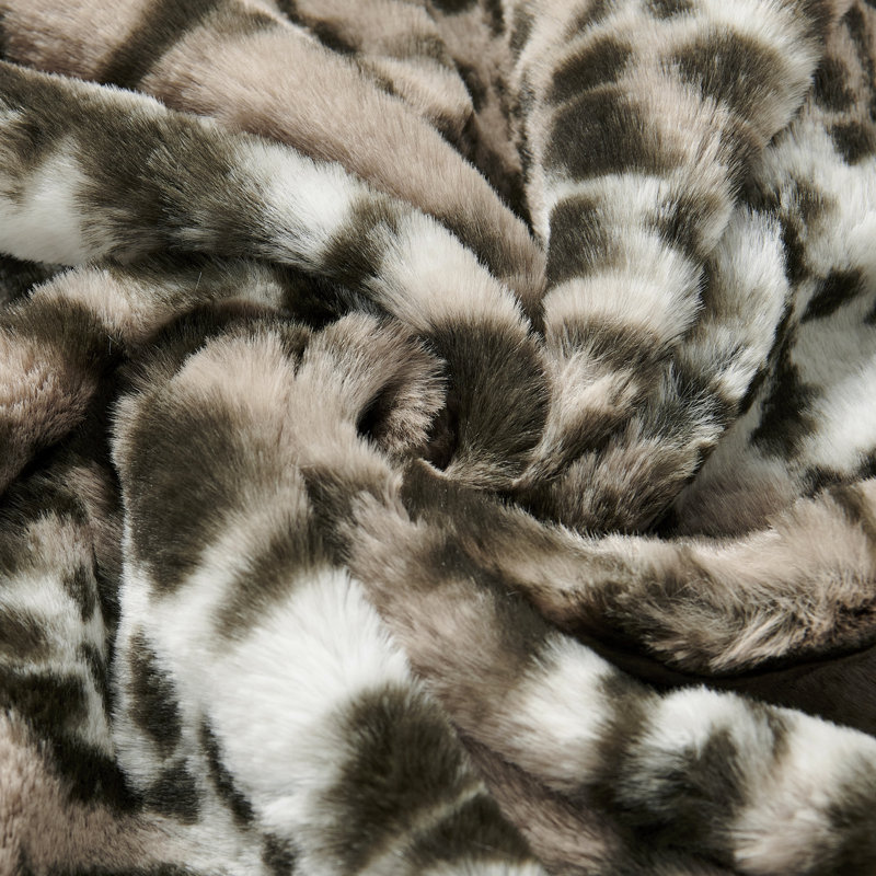 Animal Print Square Cushion Cover, Brown