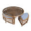 Raffles Rattan Cocktail Table with Benches-71441851-71441867