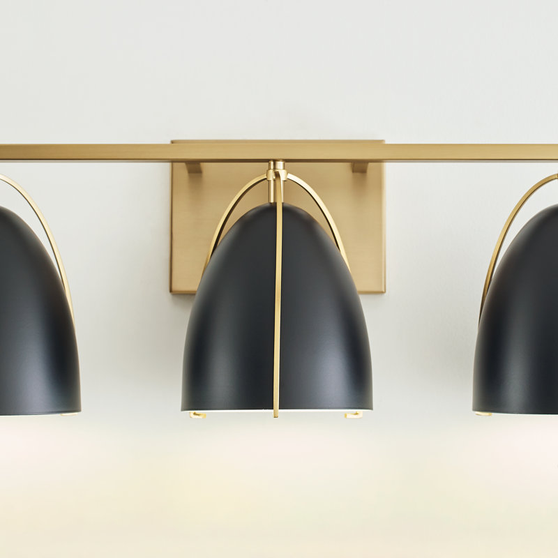 Three Light Wall / Bath, Satin Brass, No