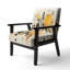 Fauteuil rembourré moderne Geometric Abstraction III
