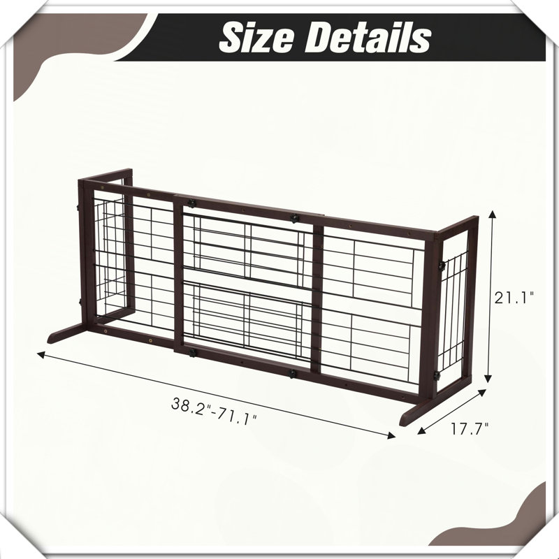 Barrière réglable pour animaux en bois