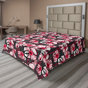 Red White/Charcoal Grey Floral