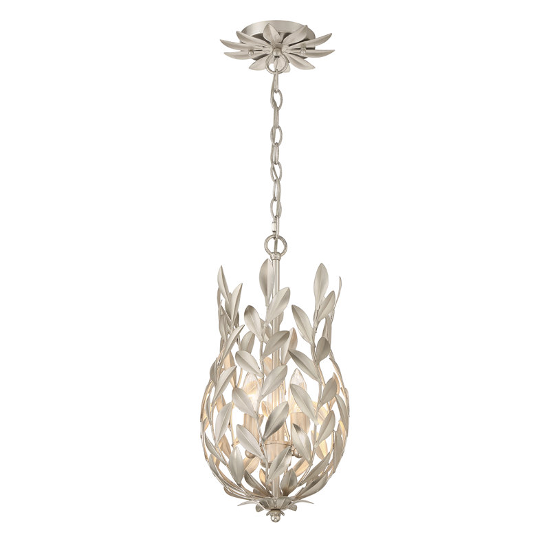 Mini-luminaire suspendu 3 lumières Taliaferro, Argent argent
